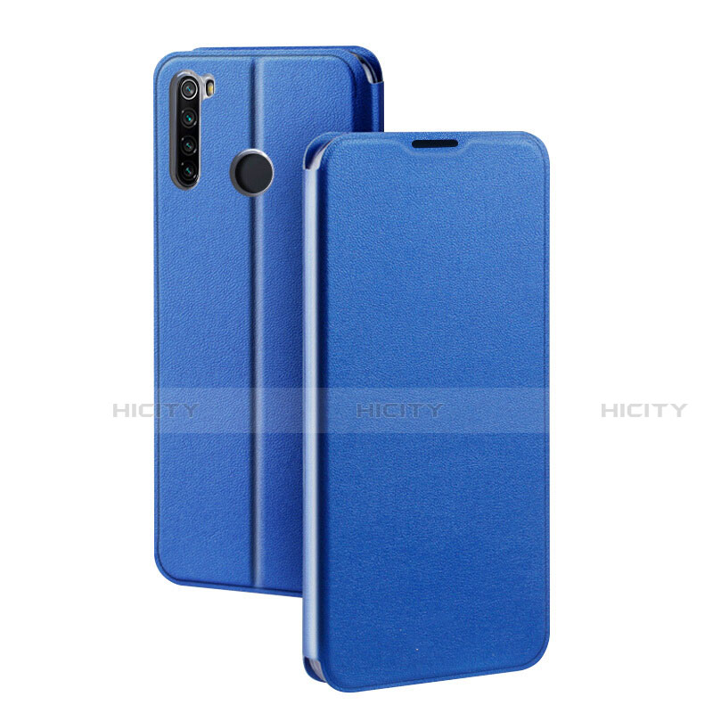 Coque Portefeuille Livre Cuir Etui Clapet T01 pour Xiaomi Redmi Note 8 Bleu Plus