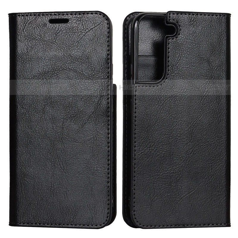 Coque Portefeuille Livre Cuir Etui Clapet T01D pour Samsung Galaxy S21 5G Noir Plus