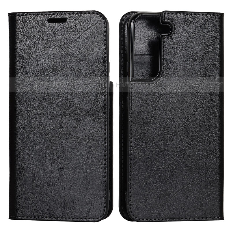 Coque Portefeuille Livre Cuir Etui Clapet T01D pour Samsung Galaxy S21 Plus 5G Noir Plus