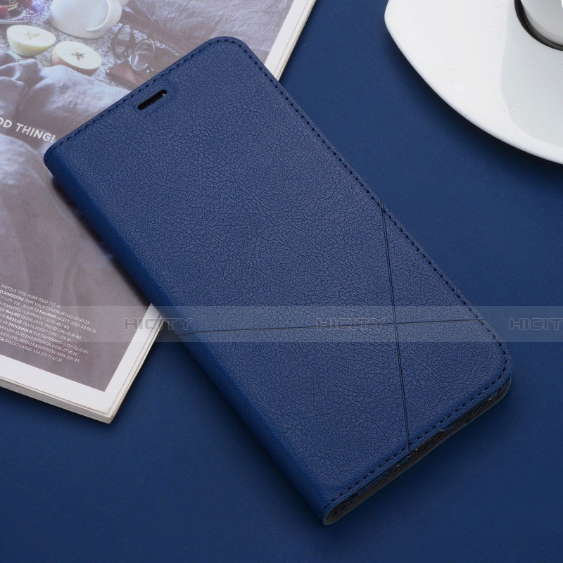 Coque Portefeuille Livre Cuir Etui Clapet T02 pour Apple iPhone 11 Pro Max Bleu Plus