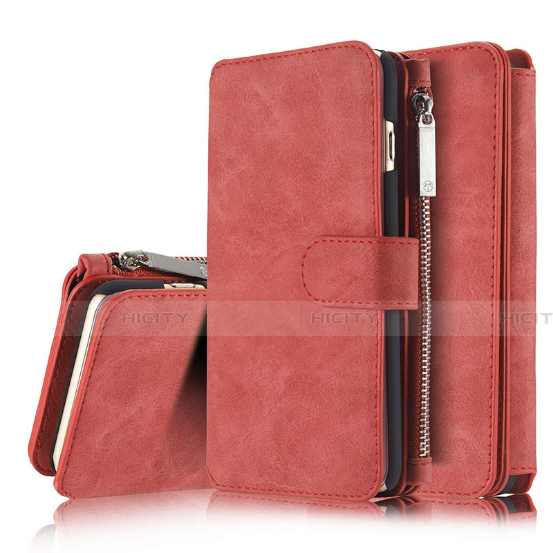 Coque Portefeuille Livre Cuir Etui Clapet T02 pour Apple iPhone 6S Plus Rouge Plus