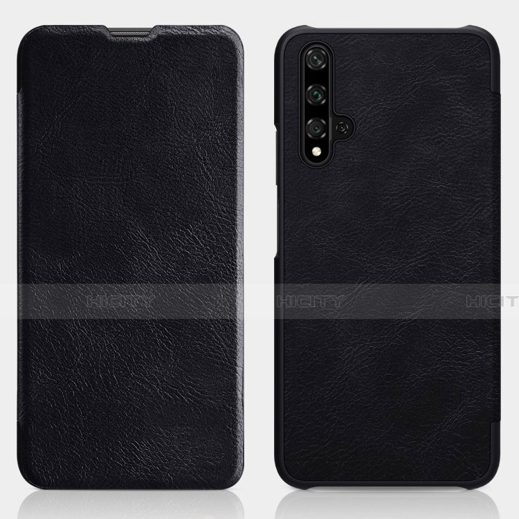 Coque Portefeuille Livre Cuir Etui Clapet T02 pour Huawei Honor 20 Noir Plus