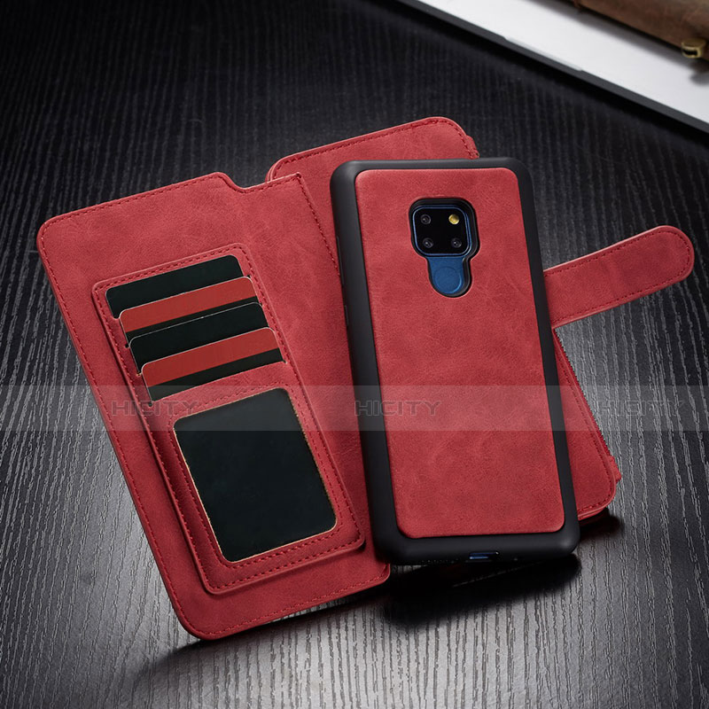 Coque Portefeuille Livre Cuir Etui Clapet T02 pour Huawei Mate 20 Rouge Plus