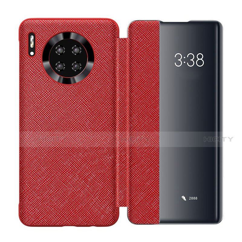 Coque Portefeuille Livre Cuir Etui Clapet T02 pour Huawei Mate 30 5G Rouge Plus