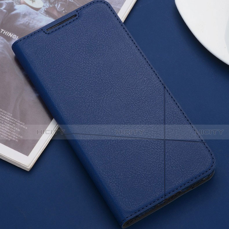 Coque Portefeuille Livre Cuir Etui Clapet T02 pour Huawei Nova 5 Bleu Plus