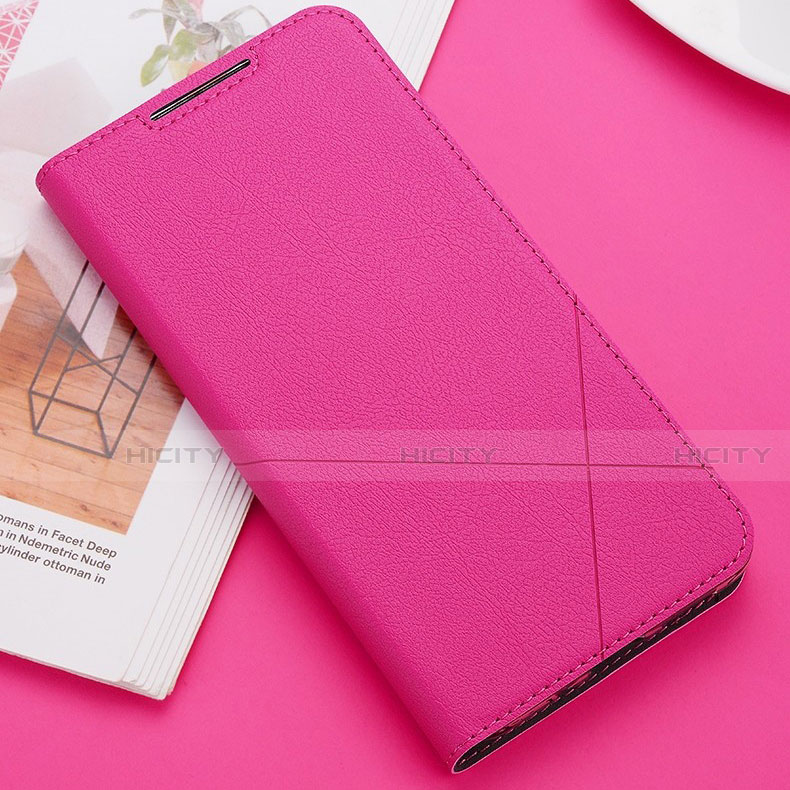 Coque Portefeuille Livre Cuir Etui Clapet T02 pour Huawei Nova 5 Pro Rose Rouge Plus