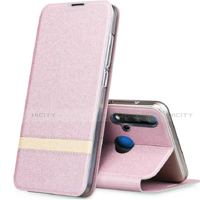 Coque Portefeuille Livre Cuir Etui Clapet T02 pour Huawei Nova 5i Or Rose Plus