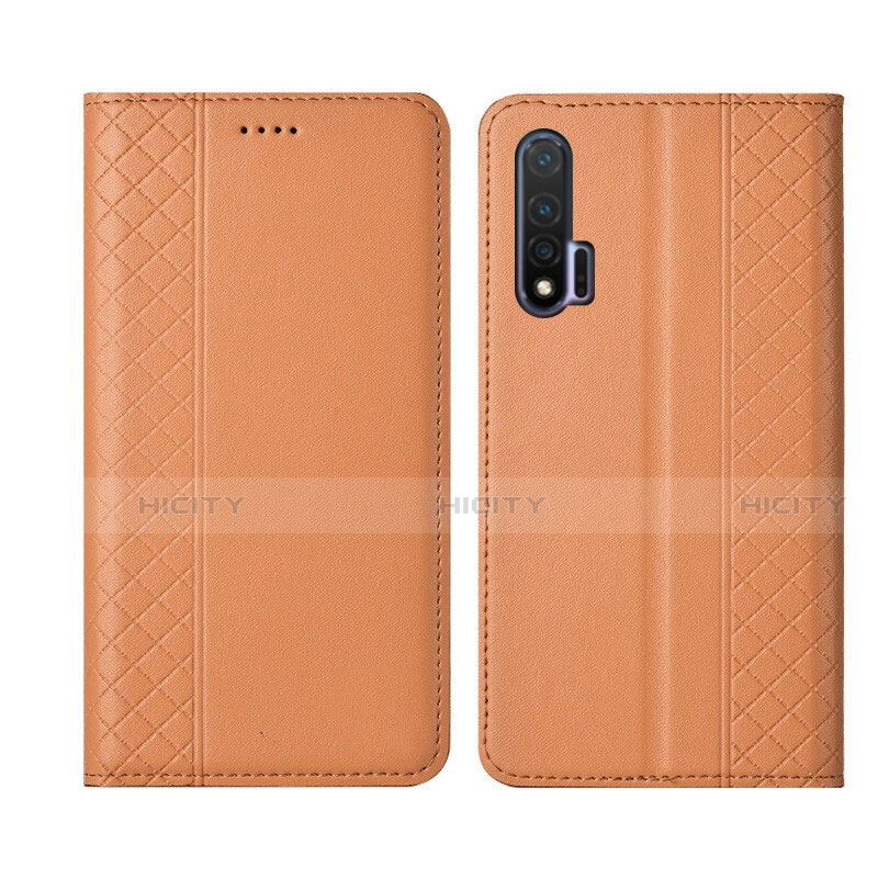 Coque Portefeuille Livre Cuir Etui Clapet T02 pour Huawei Nova 6 5G Orange Plus