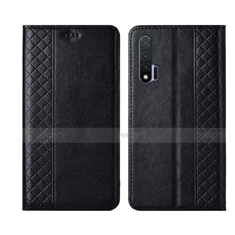 Coque Portefeuille Livre Cuir Etui Clapet T02 pour Huawei Nova 6 Noir Plus