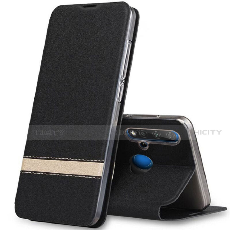 Coque Portefeuille Livre Cuir Etui Clapet T02 pour Huawei P20 Lite (2019) Noir Plus