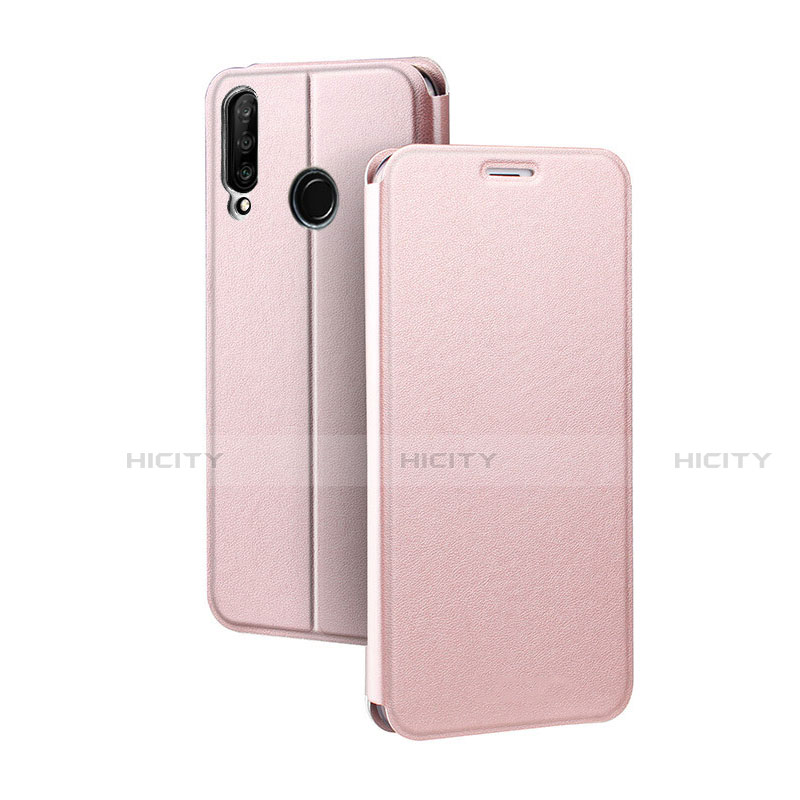 Coque Portefeuille Livre Cuir Etui Clapet T02 pour Huawei P30 Lite New Edition Or Rose Plus