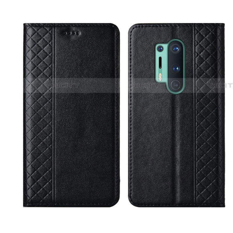 Coque Portefeuille Livre Cuir Etui Clapet T02 pour OnePlus 8 Pro Noir Plus