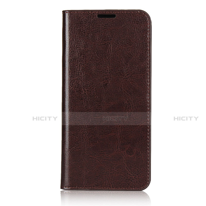 Coque Portefeuille Livre Cuir Etui Clapet T02 pour Oppo F15 Marron Plus