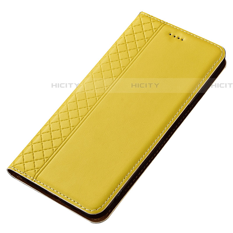 Coque Portefeuille Livre Cuir Etui Clapet T02 pour Samsung Galaxy A90 4G Jaune Plus