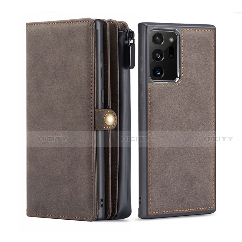 Coque Portefeuille Livre Cuir Etui Clapet T02 pour Samsung Galaxy Note 20 Ultra 5G Marron Plus