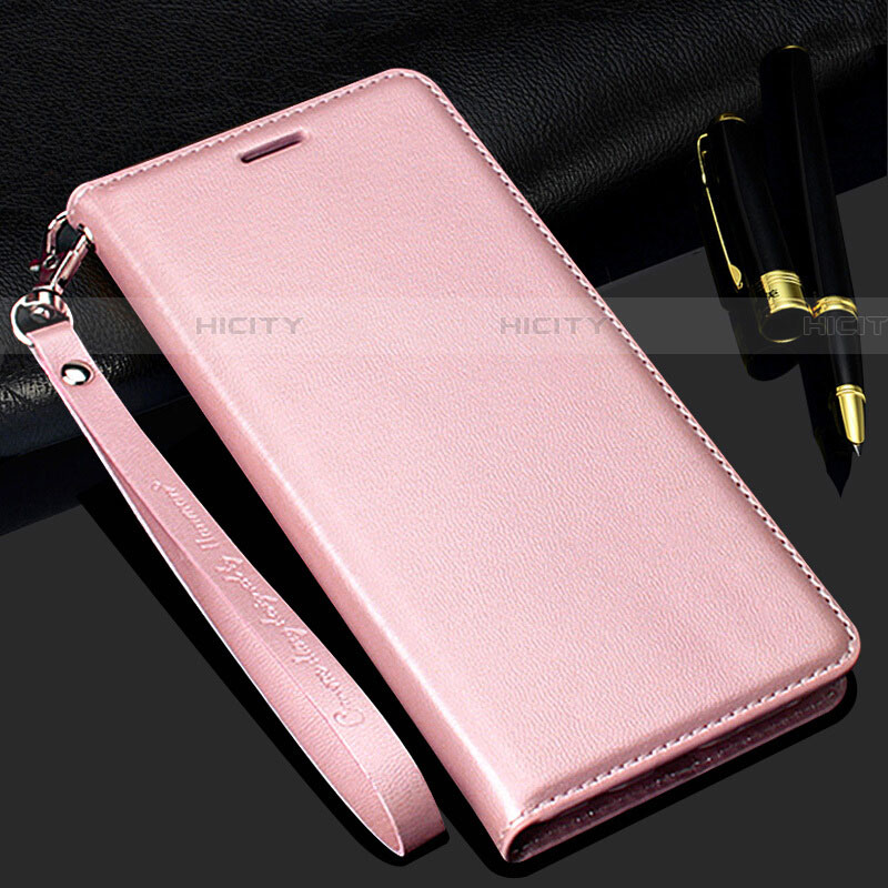 Coque Portefeuille Livre Cuir Etui Clapet T02 pour Samsung Galaxy S20 Ultra 5G Or Rose Plus