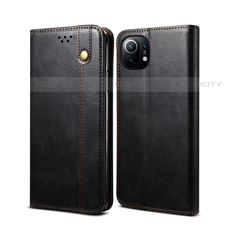 Coque Portefeuille Livre Cuir Etui Clapet T02 pour Xiaomi Mi 11 5G Noir Plus