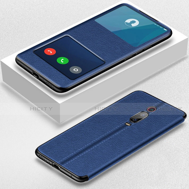 Coque Portefeuille Livre Cuir Etui Clapet T02 pour Xiaomi Mi 9T Bleu Plus