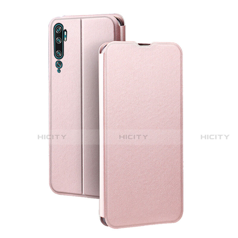 Coque Portefeuille Livre Cuir Etui Clapet T02 pour Xiaomi Mi Note 10 Pro Or Rose Plus