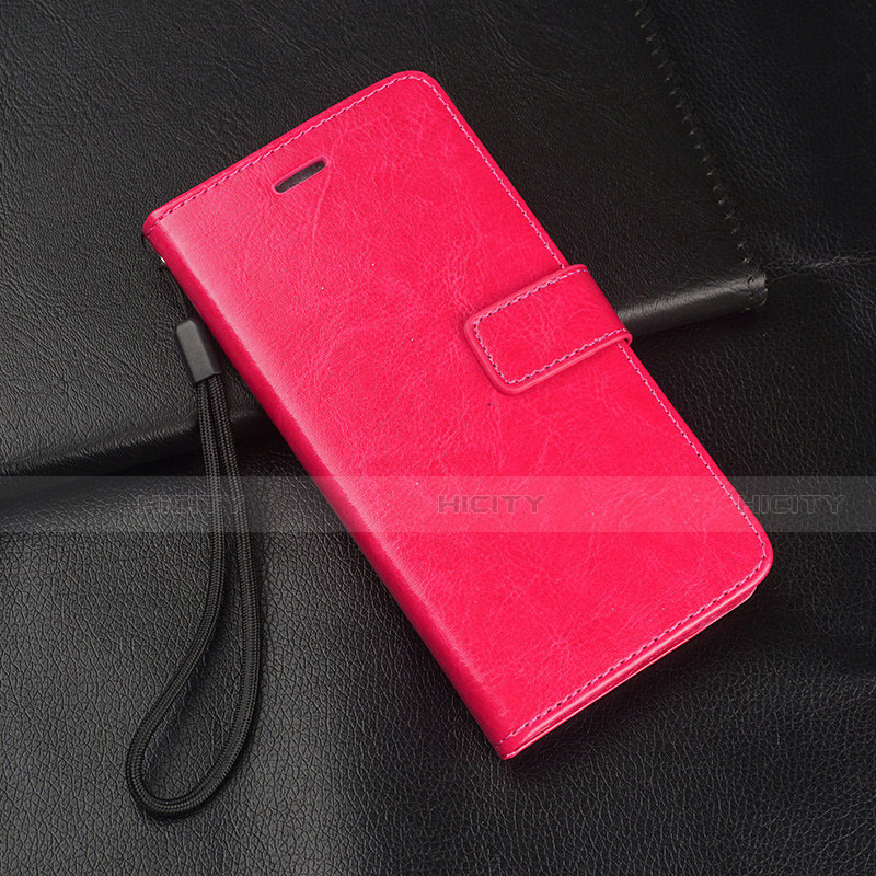 Coque Portefeuille Livre Cuir Etui Clapet T02 pour Xiaomi Redmi Note 8 Pro Rose Rouge Plus