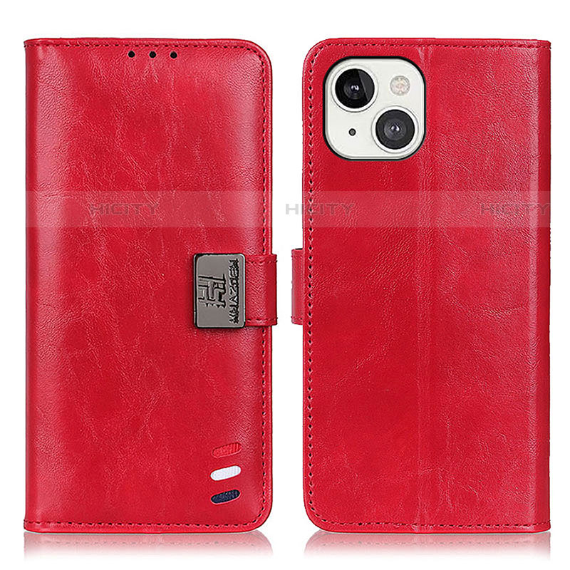 Coque Portefeuille Livre Cuir Etui Clapet T03 pour Apple iPhone 13 Rouge Plus