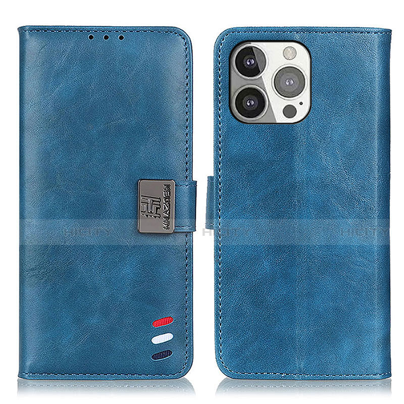 Coque Portefeuille Livre Cuir Etui Clapet T03 pour Apple iPhone 14 Pro Bleu Plus