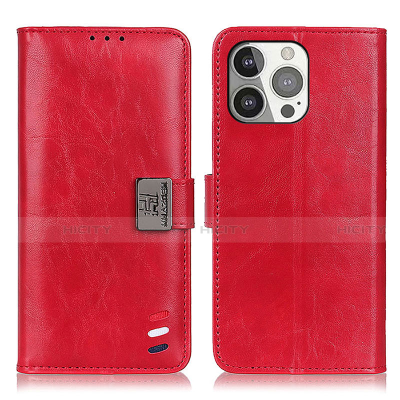 Coque Portefeuille Livre Cuir Etui Clapet T03 pour Apple iPhone 14 Pro Max Rouge Plus