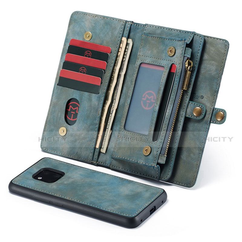 Coque Portefeuille Livre Cuir Etui Clapet T03 pour Huawei Mate 20 Pro Vert Plus