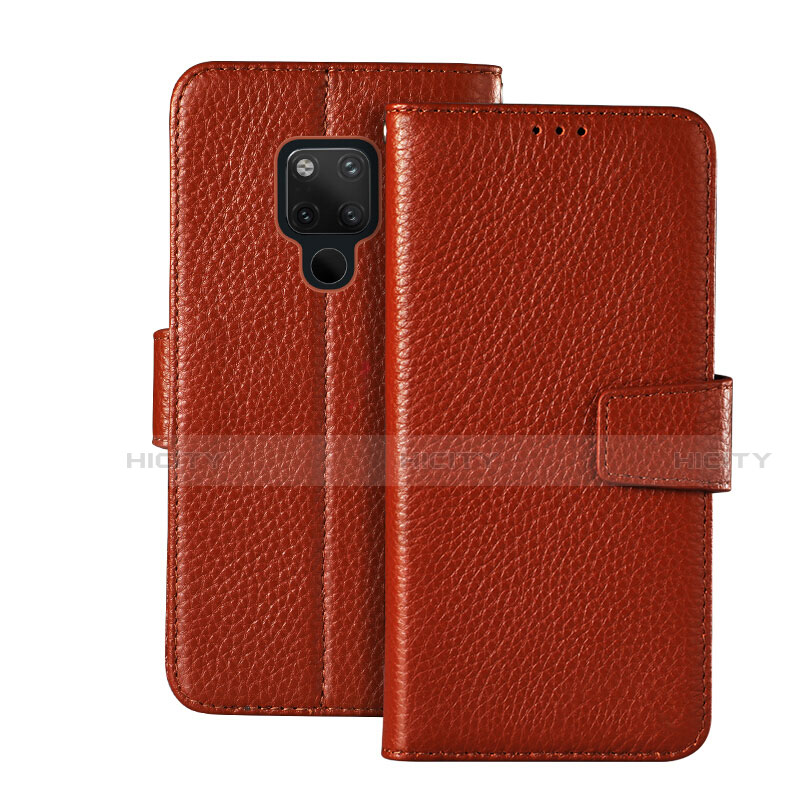 Coque Portefeuille Livre Cuir Etui Clapet T03 pour Huawei Mate 20 X 5G Marron Plus