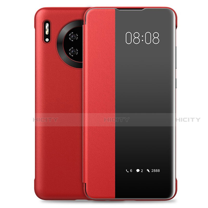 Coque Portefeuille Livre Cuir Etui Clapet T03 pour Huawei Mate 30 5G Rouge Plus