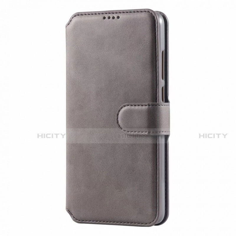 Coque Portefeuille Livre Cuir Etui Clapet T03 pour Huawei P30 Lite Gris Plus