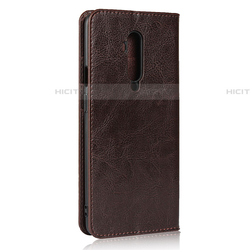 Coque Portefeuille Livre Cuir Etui Clapet T03 pour OnePlus 7T Pro Marron Plus