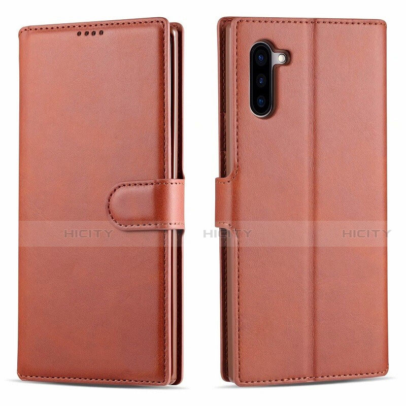 Coque Portefeuille Livre Cuir Etui Clapet T03 pour Samsung Galaxy Note 10 5G Orange Plus