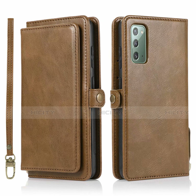 Coque Portefeuille Livre Cuir Etui Clapet T03 pour Samsung Galaxy Note 20 5G Marron Plus