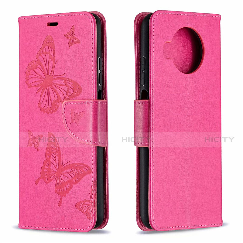 Coque Portefeuille Livre Cuir Etui Clapet T03 pour Xiaomi Mi 10i 5G Rose Rouge Plus