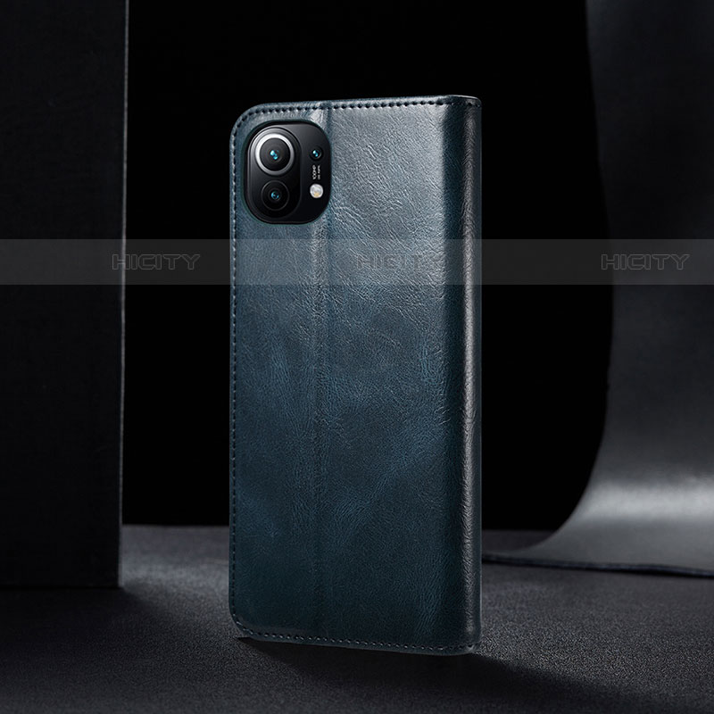 Coque Portefeuille Livre Cuir Etui Clapet T03 pour Xiaomi Mi 11 5G Bleu Plus