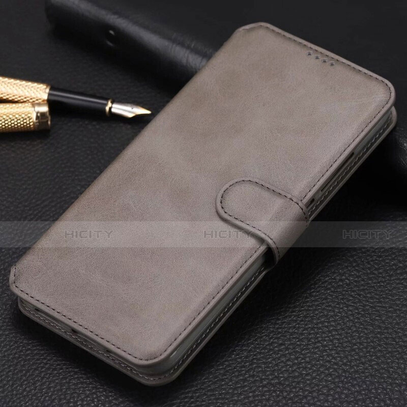 Coque Portefeuille Livre Cuir Etui Clapet T03 pour Xiaomi Mi 9T Gris Plus