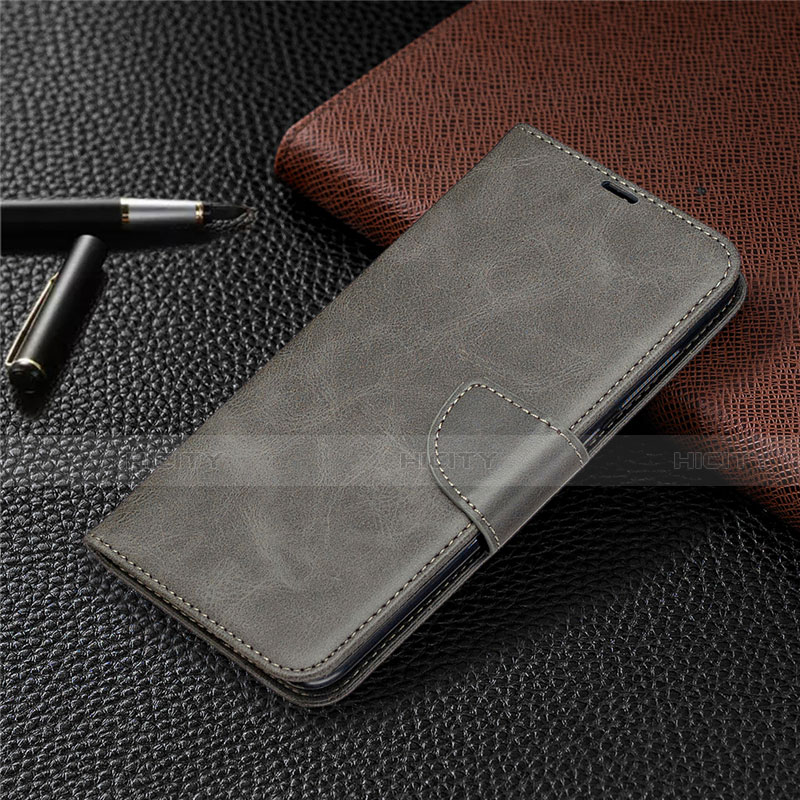 Coque Portefeuille Livre Cuir Etui Clapet T03 pour Xiaomi Redmi 10X 4G Gris Plus