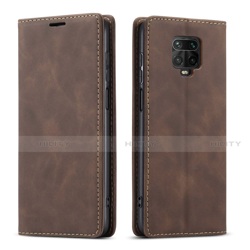 Coque Portefeuille Livre Cuir Etui Clapet T03 pour Xiaomi Redmi Note 9S Marron Plus