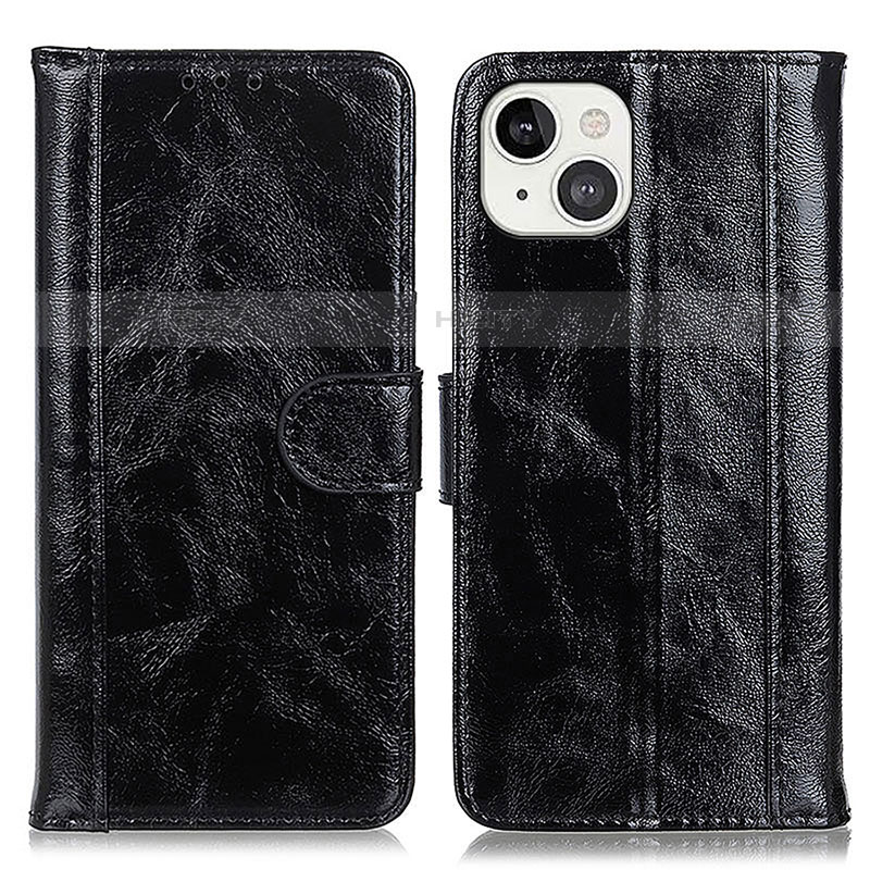 Coque Portefeuille Livre Cuir Etui Clapet T04 pour Apple iPhone 13 Noir Plus