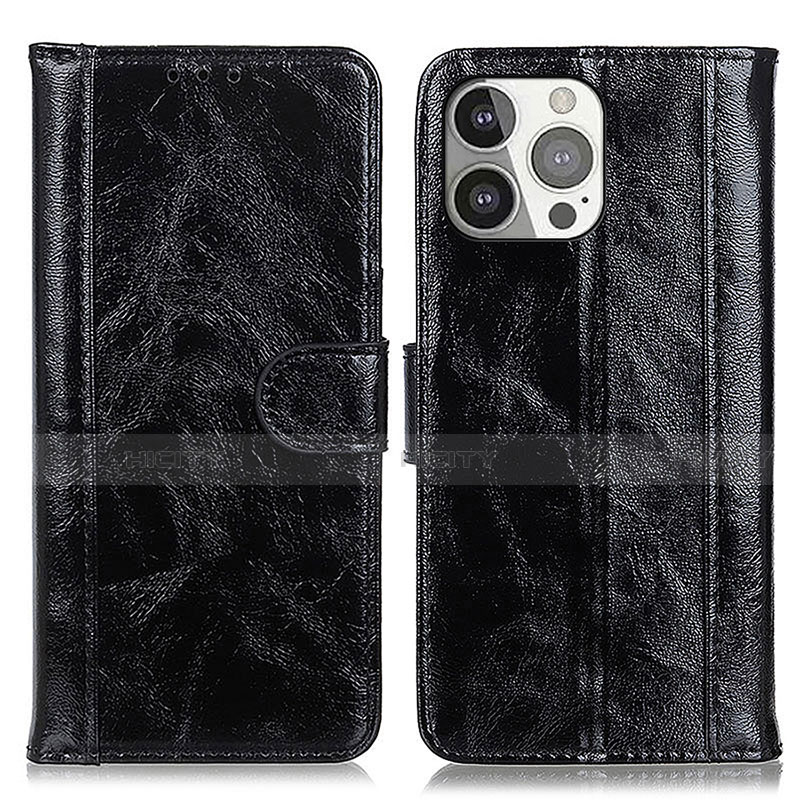 Coque Portefeuille Livre Cuir Etui Clapet T04 pour Apple iPhone 14 Pro Max Noir Plus