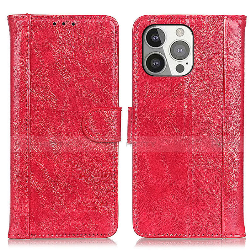 Coque Portefeuille Livre Cuir Etui Clapet T04 pour Apple iPhone 14 Pro Max Rouge Plus