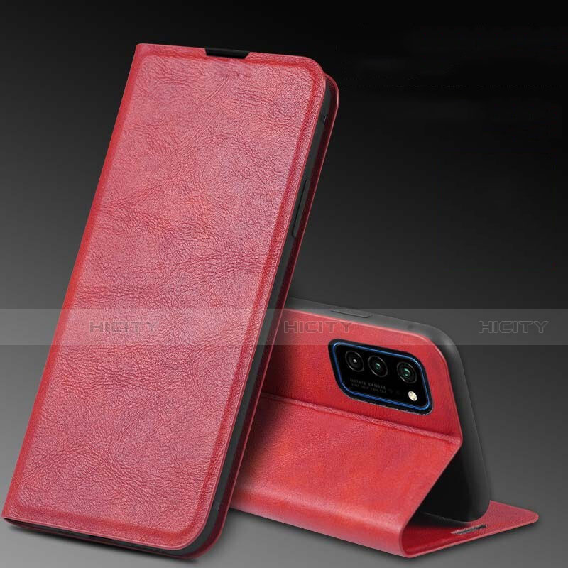 Coque Portefeuille Livre Cuir Etui Clapet T04 pour Huawei Honor V30 5G Rouge Plus