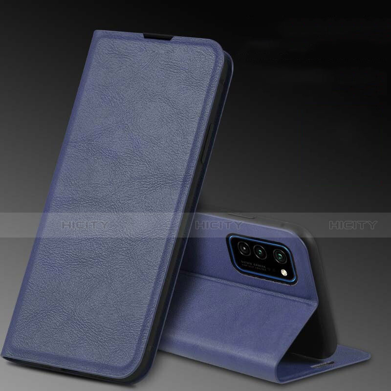 Coque Portefeuille Livre Cuir Etui Clapet T04 pour Huawei Honor View 30 Pro 5G Bleu Plus