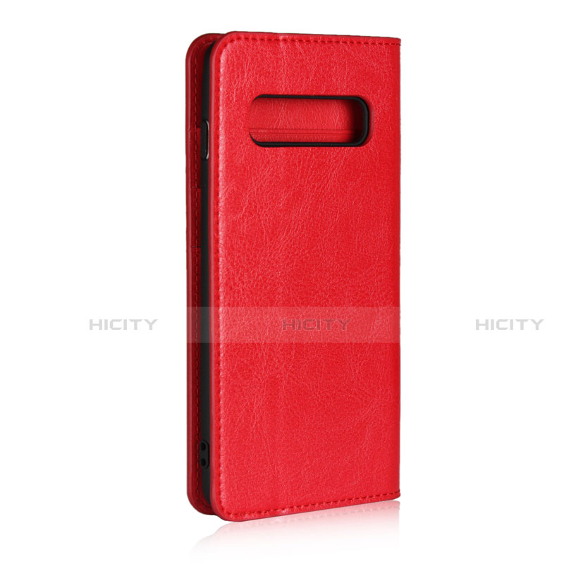 Coque Portefeuille Livre Cuir Etui Clapet T04 pour Samsung Galaxy S10 5G Rouge Plus