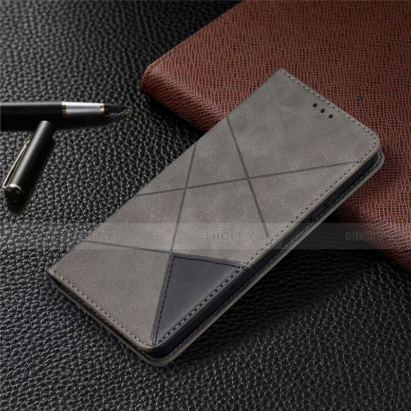 Coque Portefeuille Livre Cuir Etui Clapet T04 pour Xiaomi Mi 10i 5G Gris Plus