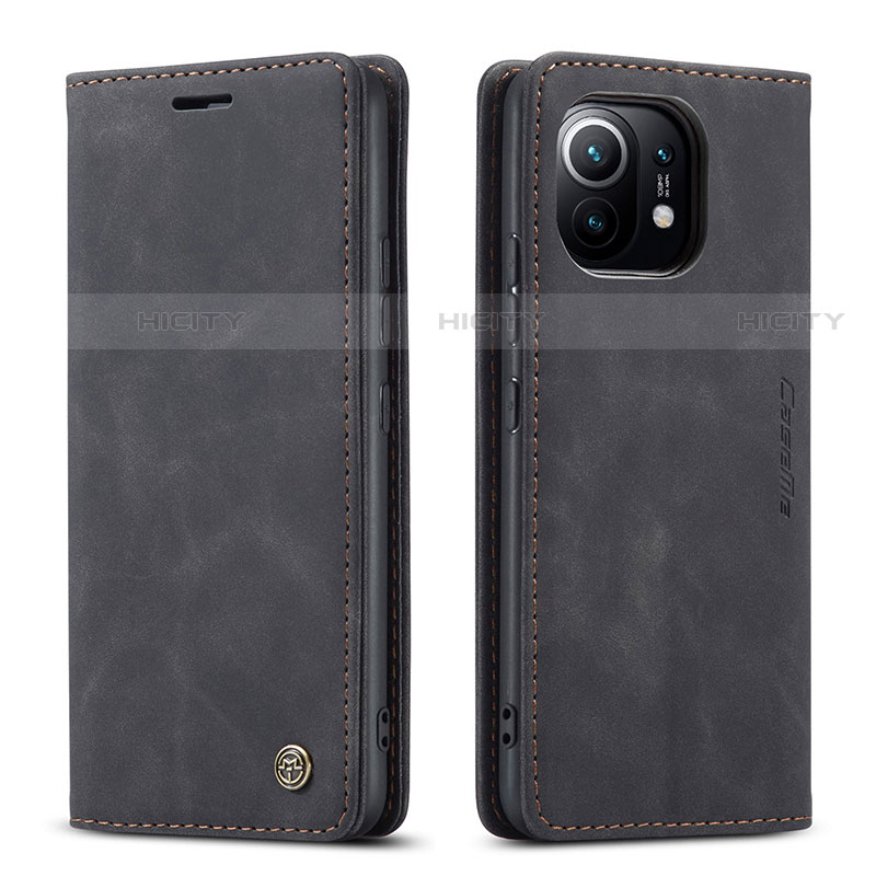 Coque Portefeuille Livre Cuir Etui Clapet T04 pour Xiaomi Mi 11 5G Noir Plus