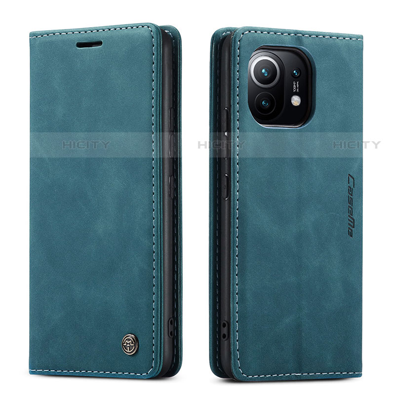 Coque Portefeuille Livre Cuir Etui Clapet T04 pour Xiaomi Mi 11 Lite 4G Vert Plus