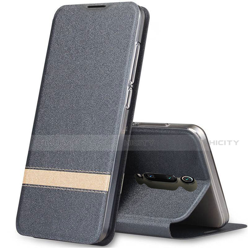 Coque Portefeuille Livre Cuir Etui Clapet T04 pour Xiaomi Redmi K20 Gris Plus