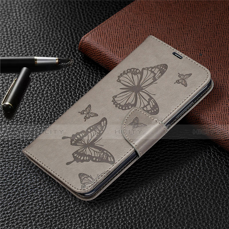 Coque Portefeuille Livre Cuir Etui Clapet T04 pour Xiaomi Redmi Note 9 Gris Plus